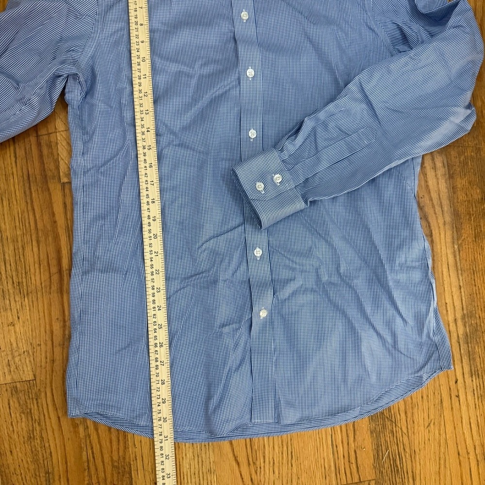 Charles Tyrwhitt Mens Dress Shirt Size 16/41 Royal Blue Puppytooth Twill - Picture 6 of 13